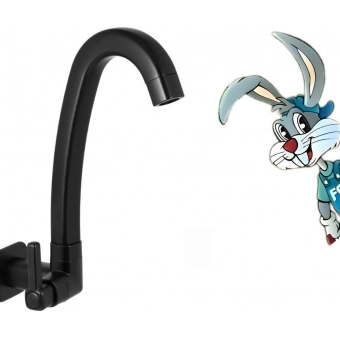 Torneira Bica Movel de Parede - Black Quadrada de ABS  - Cód: 1246472P