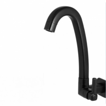 Torneira Bica Movel de Parede Black Quadrada de Abs Cód 32768
