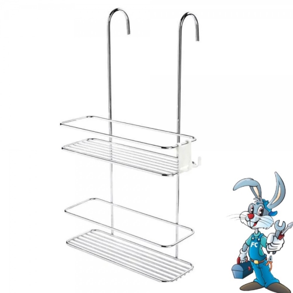 Suporte para Shampoo de Box com Ganchos Cromado - Future 13319