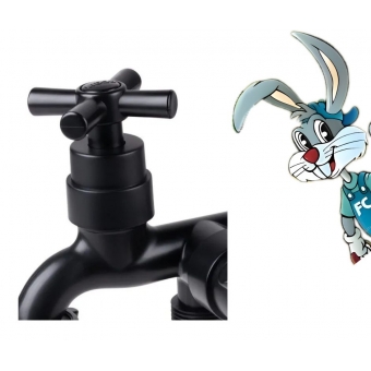 Torneira Máquina de Lavar  ABS Black - 1/4 Volta -Cód:1253431P