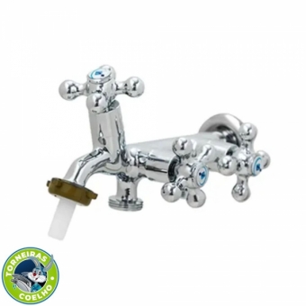 Torneira Maquina de Lavar Metal Com 3 Saídas - Torneiras Coelho Cód: 1153352