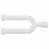 Sifão Sanfonado Duplo Universal Branco - Cód 5380 - 2 SAIDAS