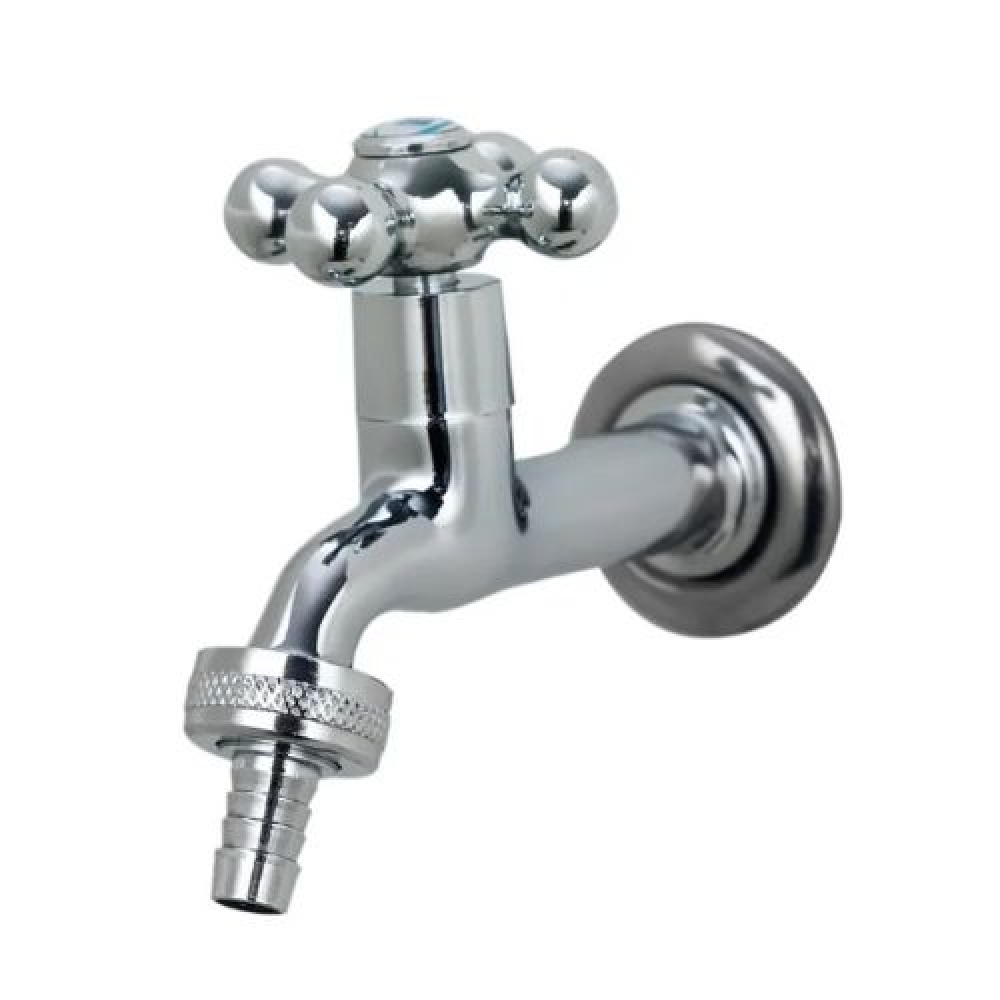 Torneira Jardim longa 1/2x3/4 CROMADA Cód - Cód 14917 - LINHA METAL