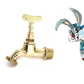 Torneira curta para jardim fabricada em metal - cod 1128310