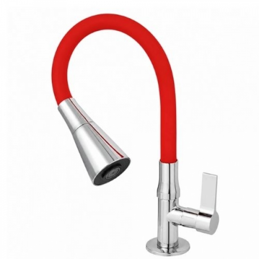 Torneira Gourmet Mesa Metal 1/4 de Volta 3 Jatos Vermelha  Cód: 1141770 - LINHA METAL