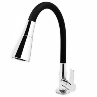 Torneira Gourmet Mesa Metal 1/4 de Volta 3 Jatos Preto -  Cód 28103