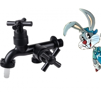 Torneira Máquina de Lavar  ABS Black - 1/4 Volta -Cód:1253431P