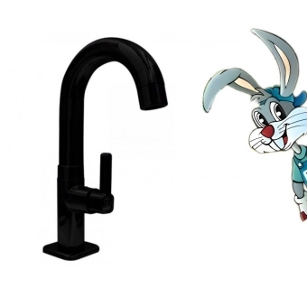 Torneira Bica Movel de Mesa Lavatório - Black Quadrada de Abs  cód: 1245472