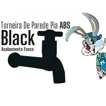Torneira Pia 16CM Abs Preto fosco 14 de votla- cód:1258431P