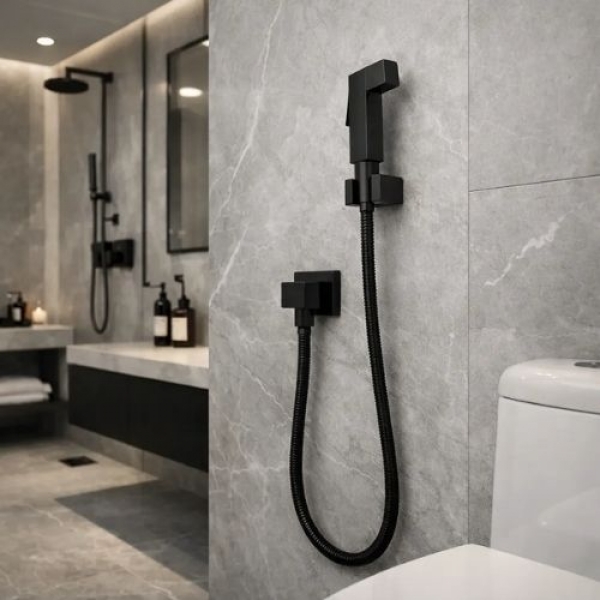 Ducha Higiênica Black Quadrada 1/4V - Cód 1430680 - TORNEIRAS COELHO