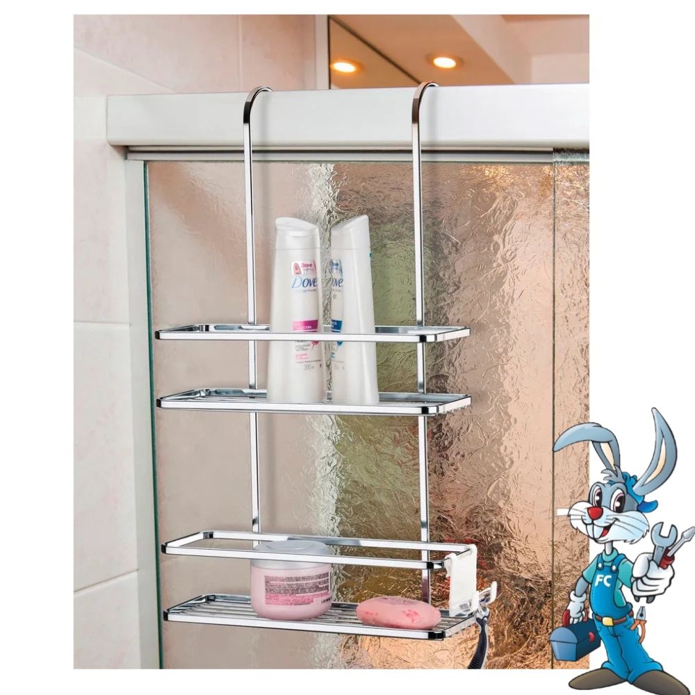 Suporte para Shampoo de Box com Ganchos Cromado - Future 13319