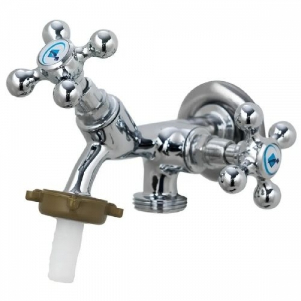 Torneira Máquina de Lavar Metal 2 Saídas C-20 - Cód 7856 - LINHA METAL FIT