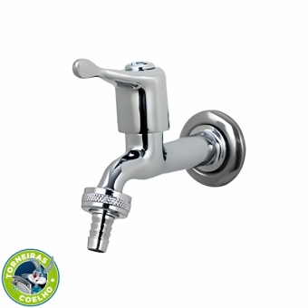 Torneira Jardim Longa Metal 1/2-3/4 Bico de Latão  - Torneiras Coelho - Cód: 1130410