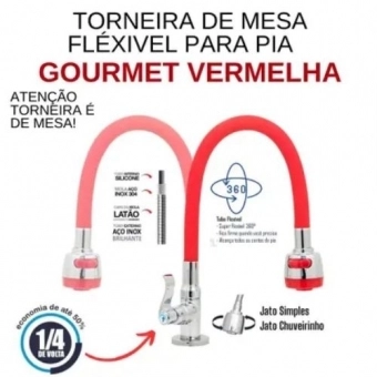 Torneira Bica Movel Mesa 1/4v Metal - Cód 19283