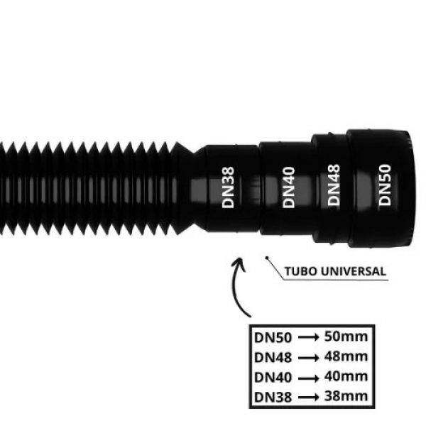 Sifão Copo Sanfonado Universal 49cm - Cód 31103 - COPO - 49CM